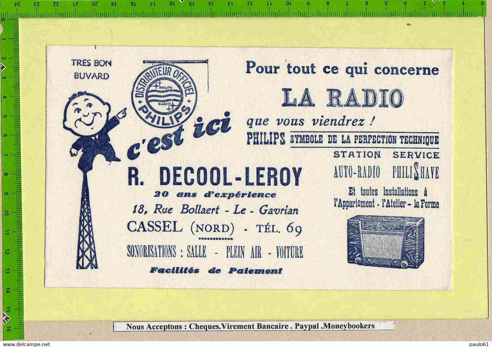 Lot De 2 BUVARDs :Tout Ce Qui Concerne La Radio  Decool Leroy Cassel Rose Et Blanc - Electricity & Gas