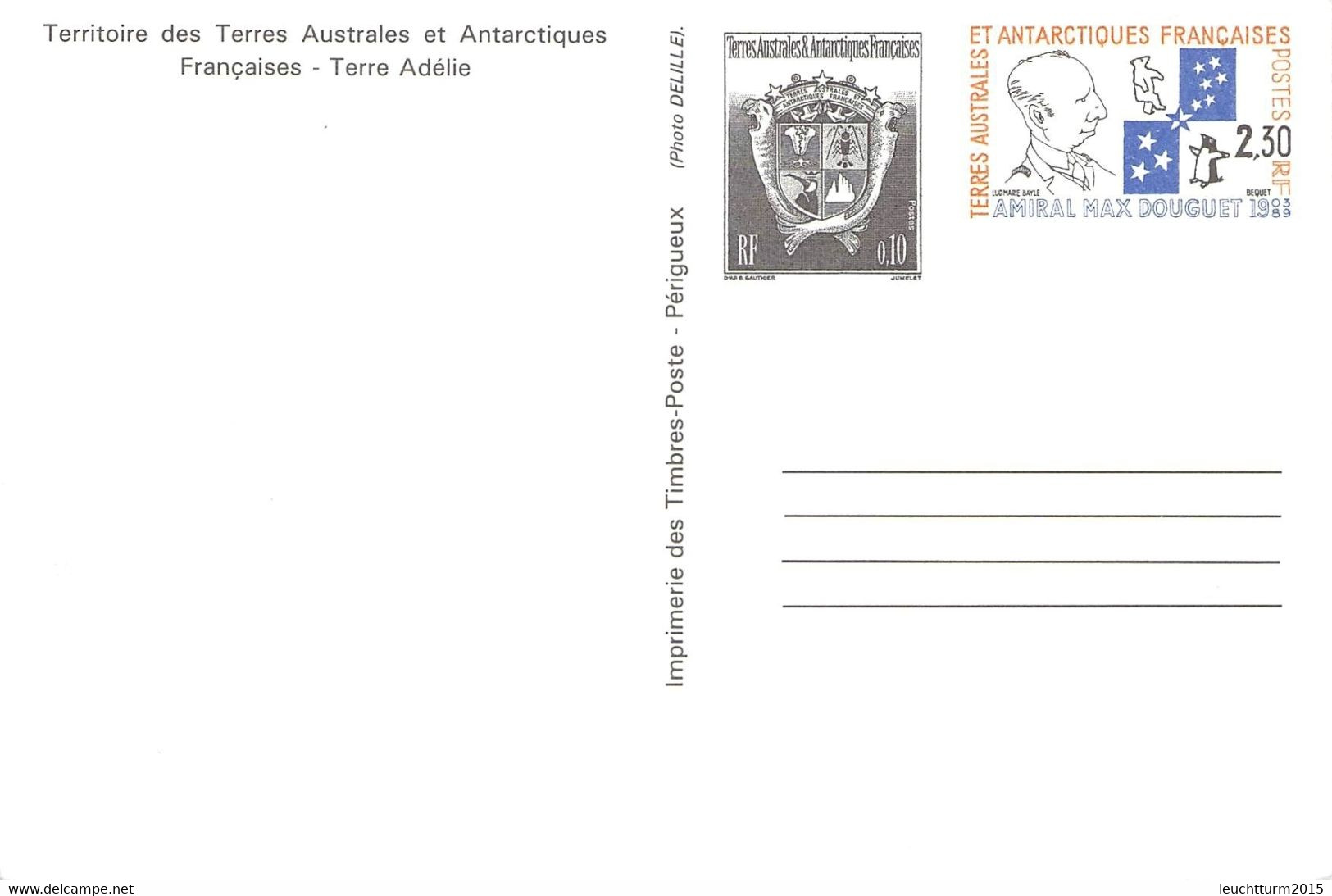 TAAF - CARTE POSTALE 2,50 + 0,10F 1989 Unc / ZO392 - Postal Stationery