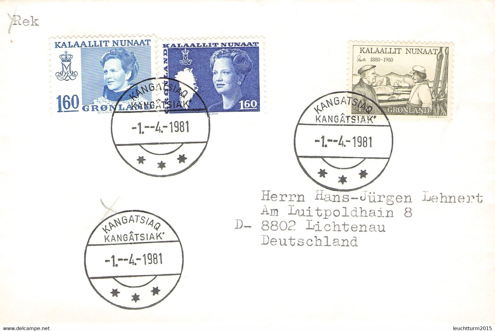 GREENLAND - 1981 LETTER KANGATSIAQ > DE / ZO396 - Covers & Documents