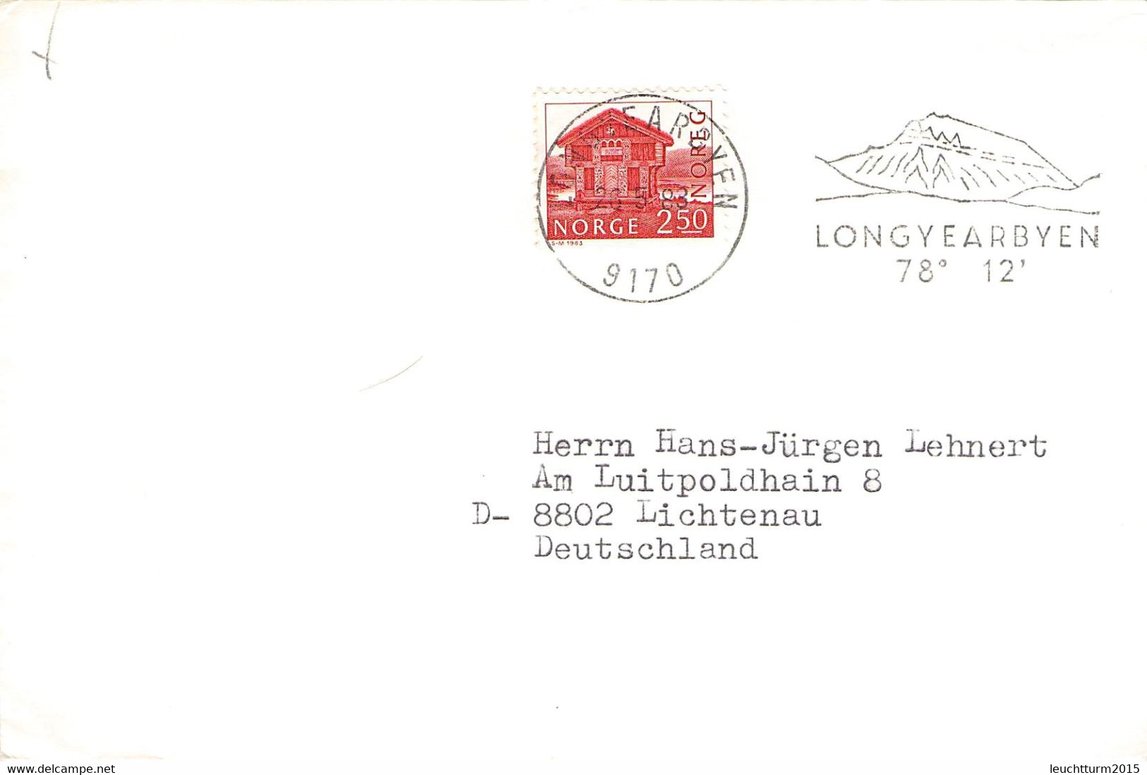 NORWAY - MAIL 1983 LONGYEARBYEN > DE / ZO406 - Covers & Documents