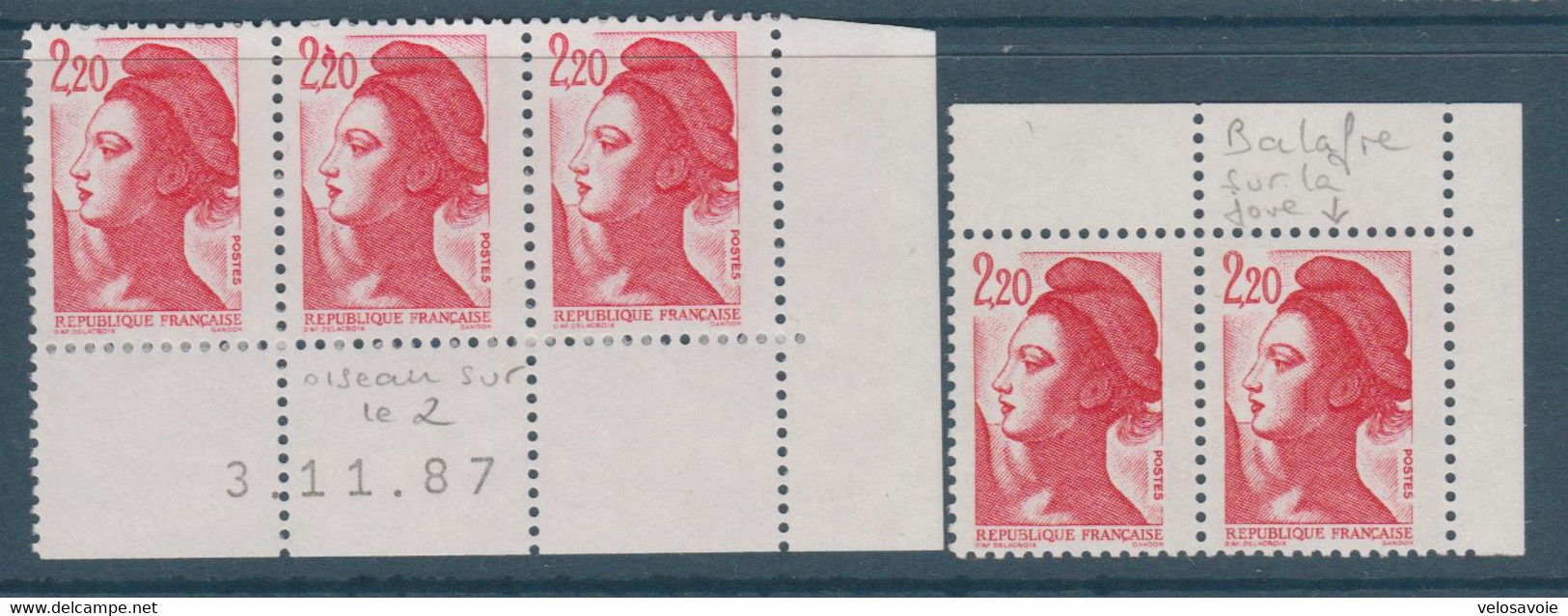 LOT DE N° 2376 LIBERTE 2F20 DE GANDON AVEC DIFFERENTES VARIETES ** - 1982-1990 Libertà Di Gandon