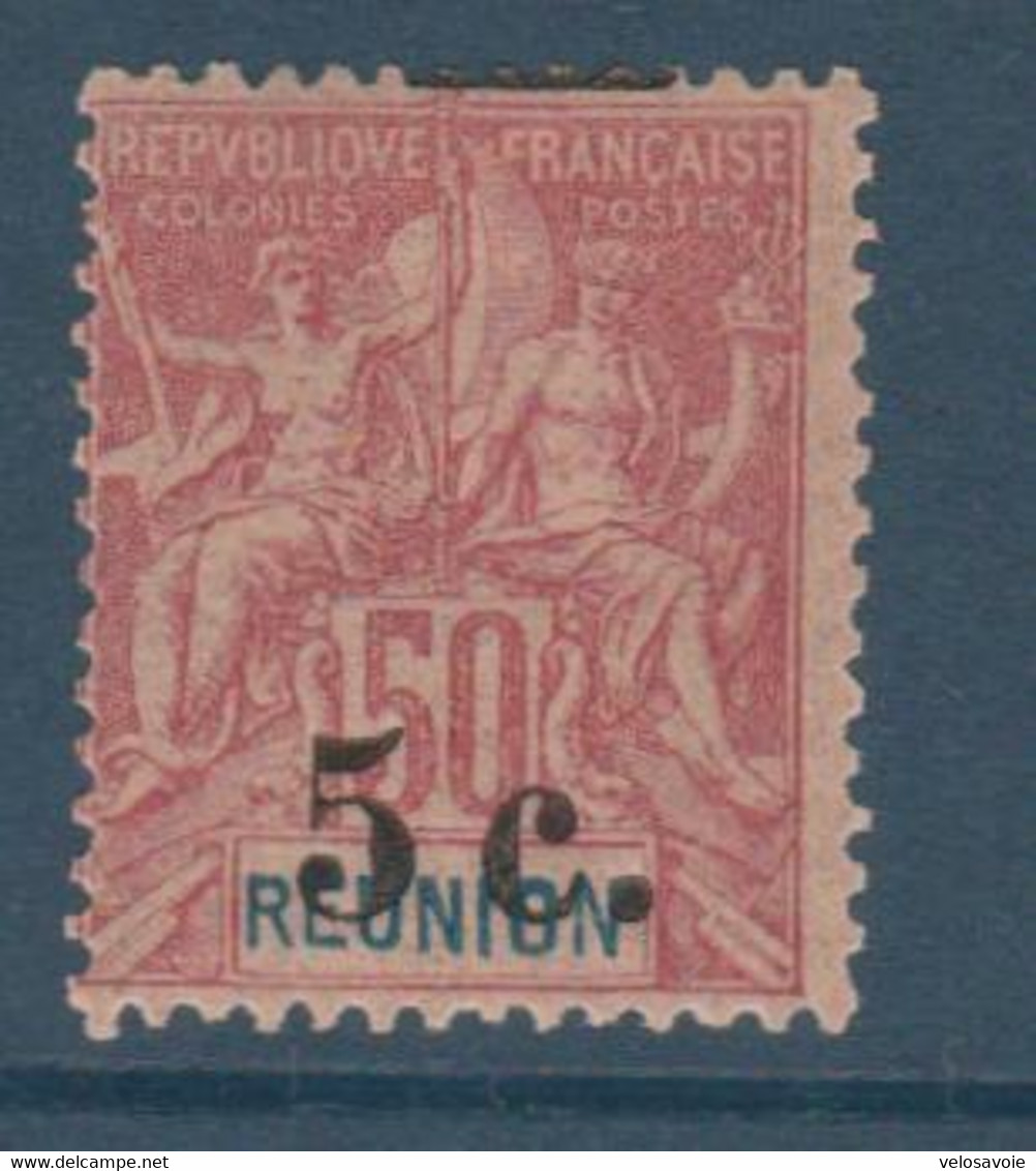 REUNION N° 53b SANS BARRE SUR L'ANCIENNE VALEUR TTB * - Unused Stamps