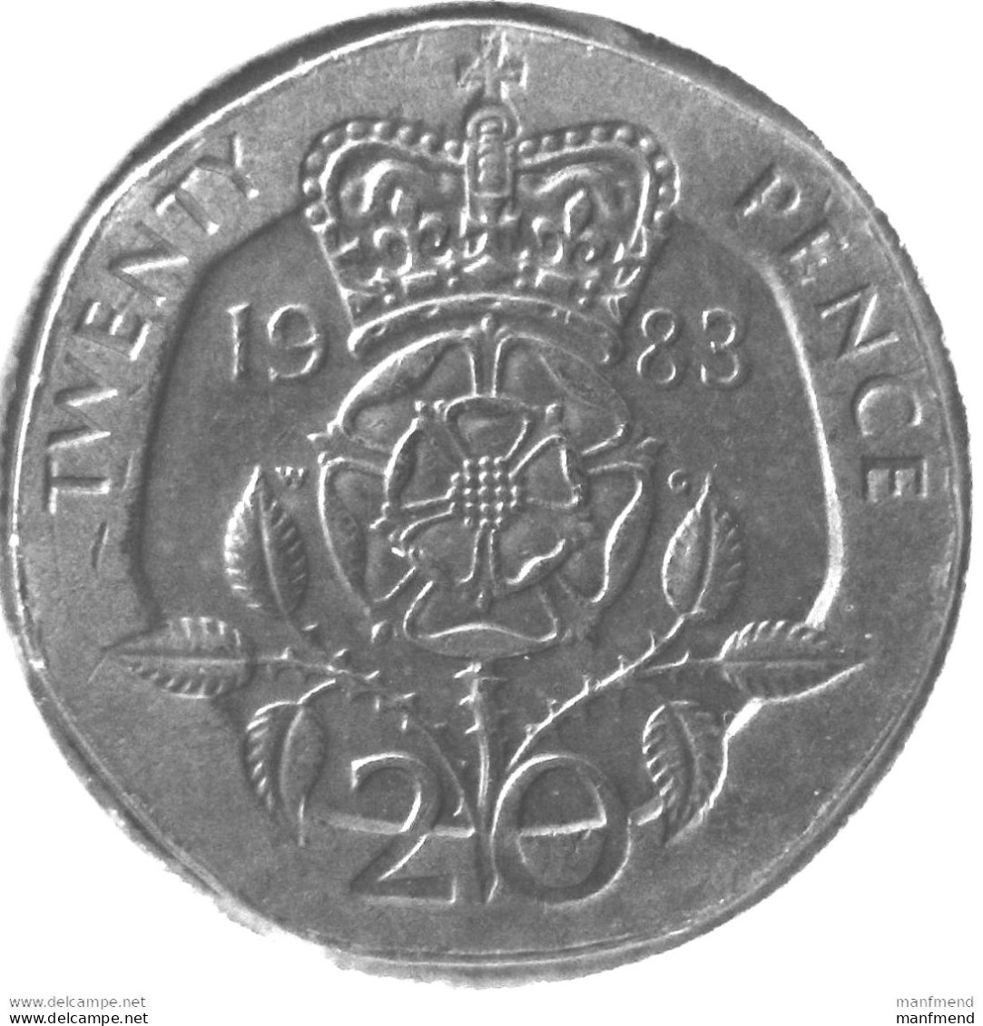 Great Britain - 1983 - KM 931 - 20  Pence - VF+ - Look Scans - 20 Pence