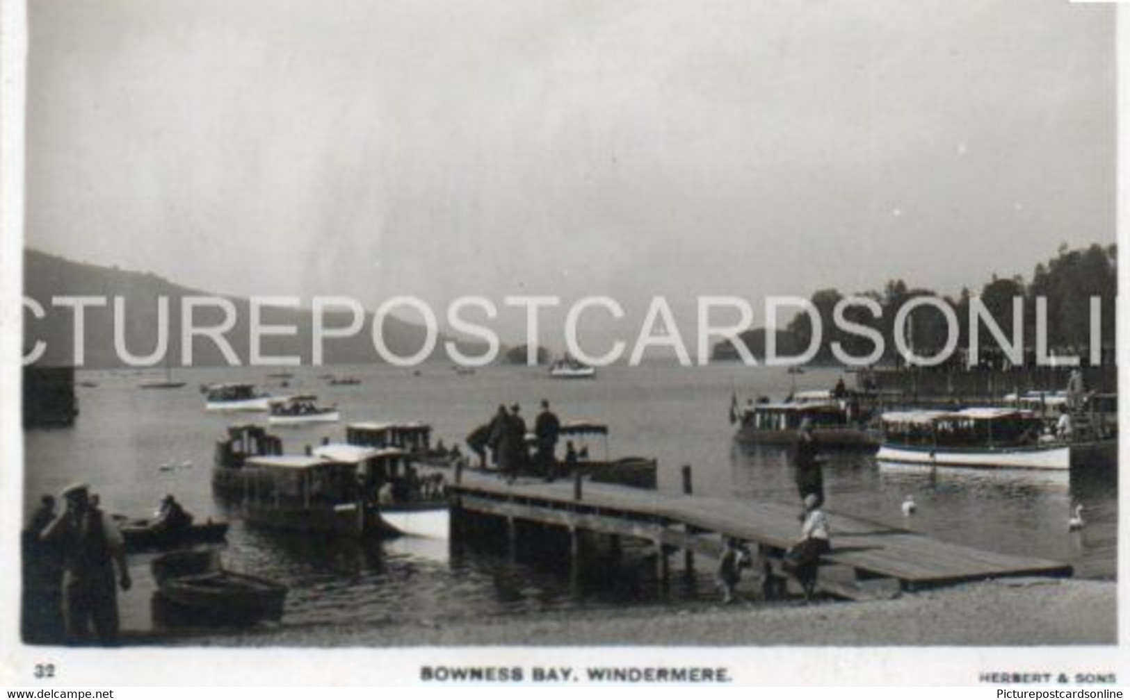 WINDERMERE BOWNESS BAY OLD R/P POSTCARD CUMBRIA - Windermere