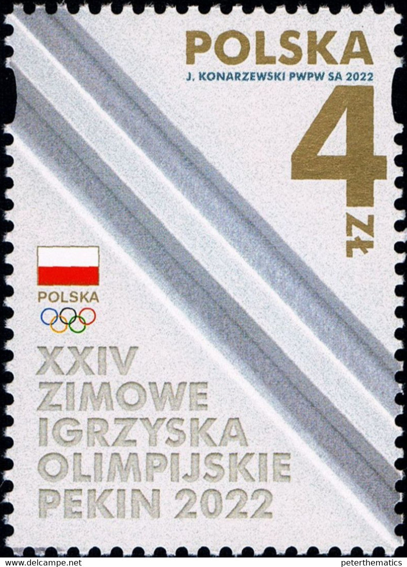 POLAND, 2022, MNH, WINTER OLYMPICS, BEIJING, 1v - Winter 2022: Beijing