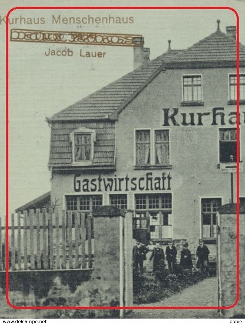 Neunkirchen Saar : Kurhaus Menschenhaus Gastwirtschaft " Jacob Lauer " AK Werbung Kurhaus - Kreis Neunkirchen