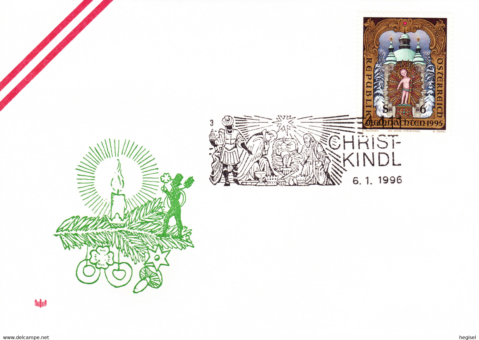1996, Österreich, "Weihnachten - Gnadenbild Von Christkindl", SST. 4411 Christkindl  6.1.1996 UZ 3 - Cartas & Documentos