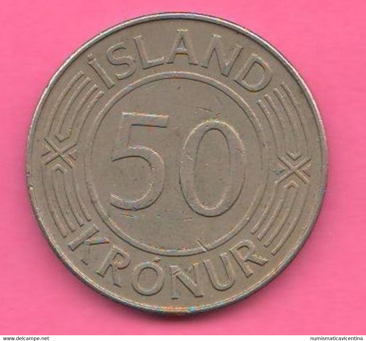 Islanda 50 Corone Iceland 50 Kronur Island Nichel Coin Parliament Palace - IJsland