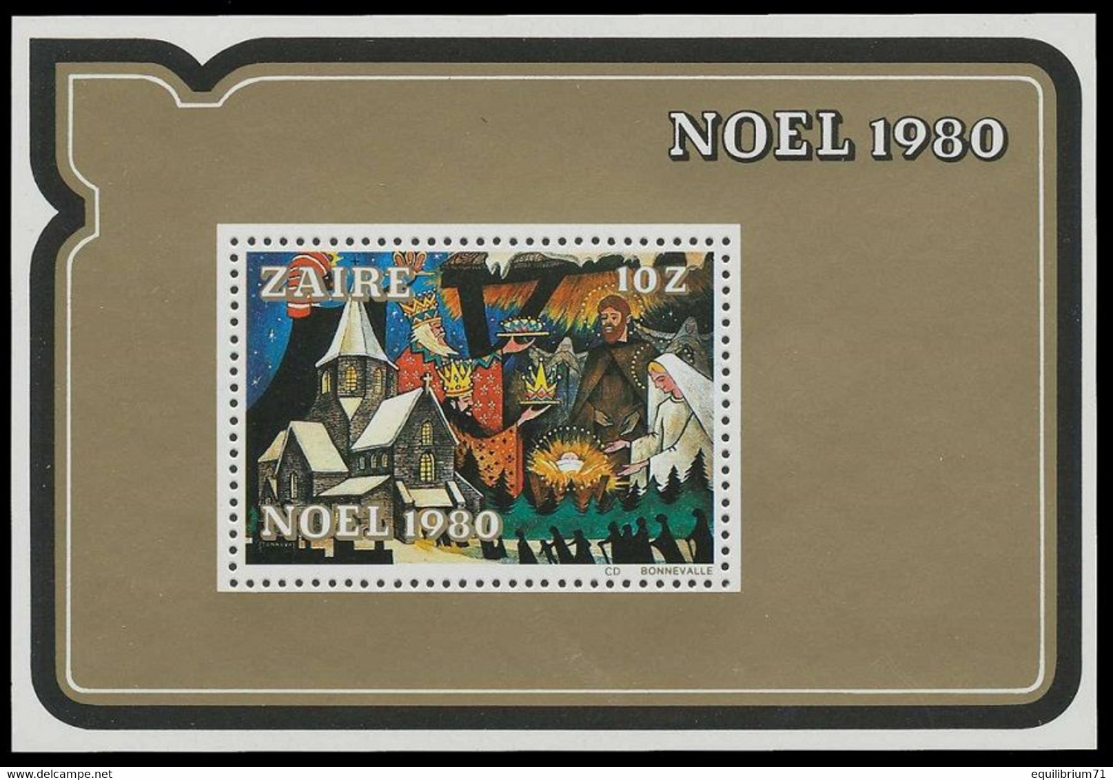 BL46**(1075) - Noël / Kerstmis / Weihnachten / Christmas - 1980 - ZAÏRE - Cuadros