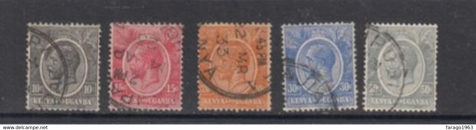 1922 Kenya And Uganda KGV Definitives Chosen For CDS Cancels Set One - Kenya & Oeganda