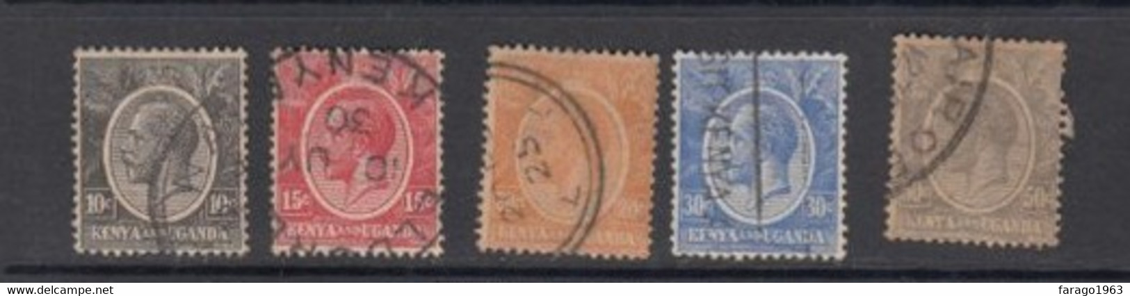 1922 Kenya And Uganda KGV Definitives Chosen For CDS Cancels Set Three - Kenya & Ouganda