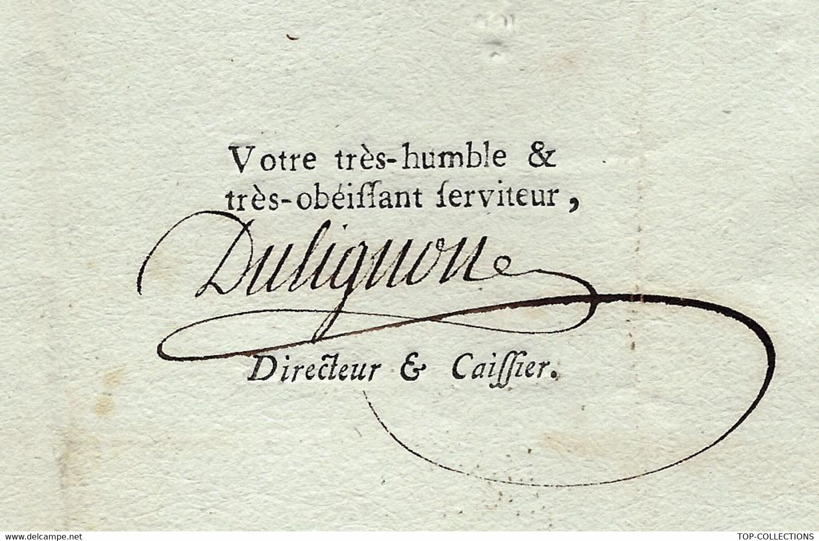 1789 TULLE MANUFACTURE ROYALE D ARMES AVEC SIGNATURE ORIGINALE PAR REGISSEUR DIRECTEUR CAISSIER DULIGNON T.B.E.  V.HIST - Documentos Históricos