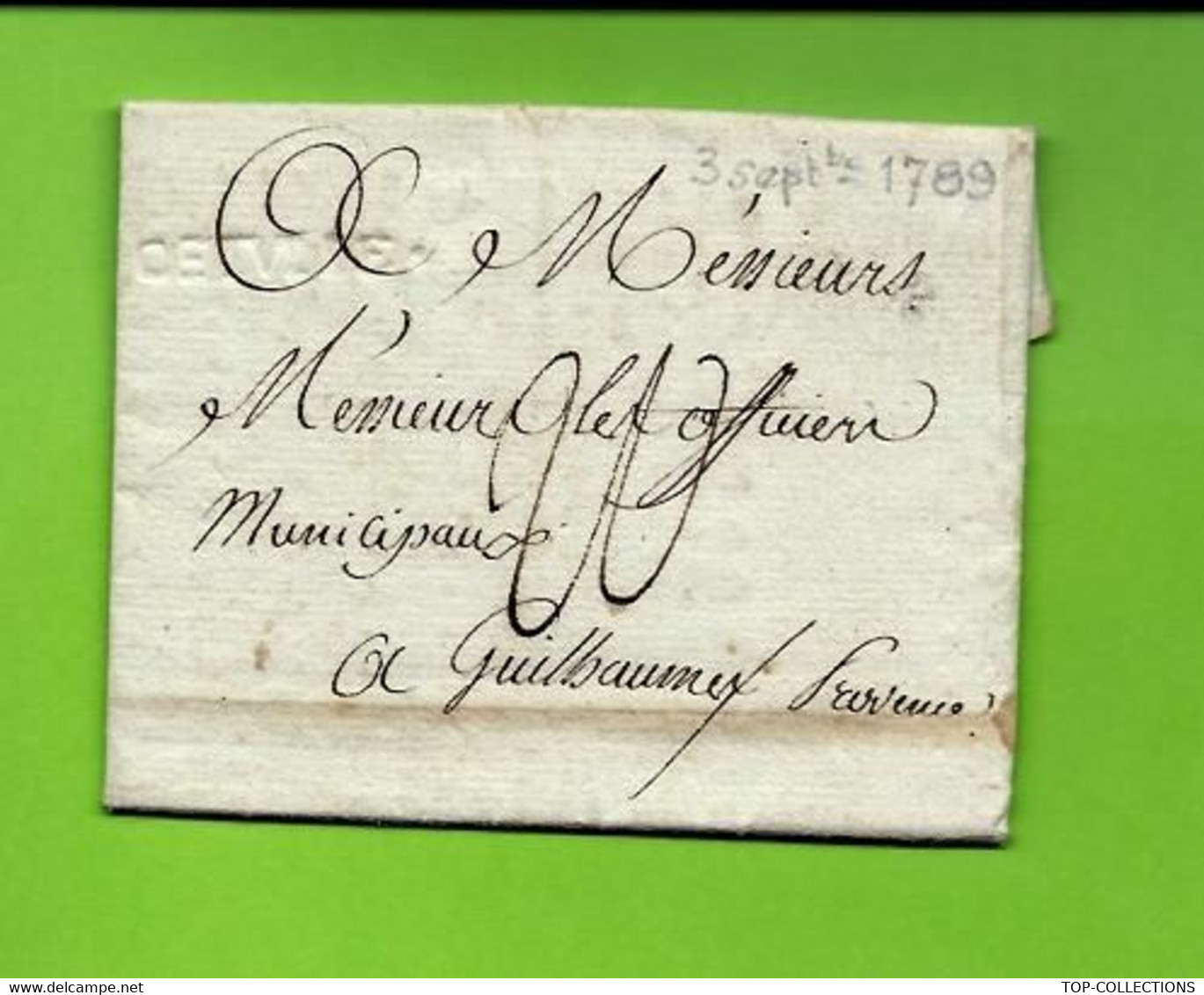 1789 TULLE MANUFACTURE ROYALE D ARMES AVEC SIGNATURE ORIGINALE PAR REGISSEUR DIRECTEUR CAISSIER DULIGNON T.B.E.  V.HIST - Historical Documents