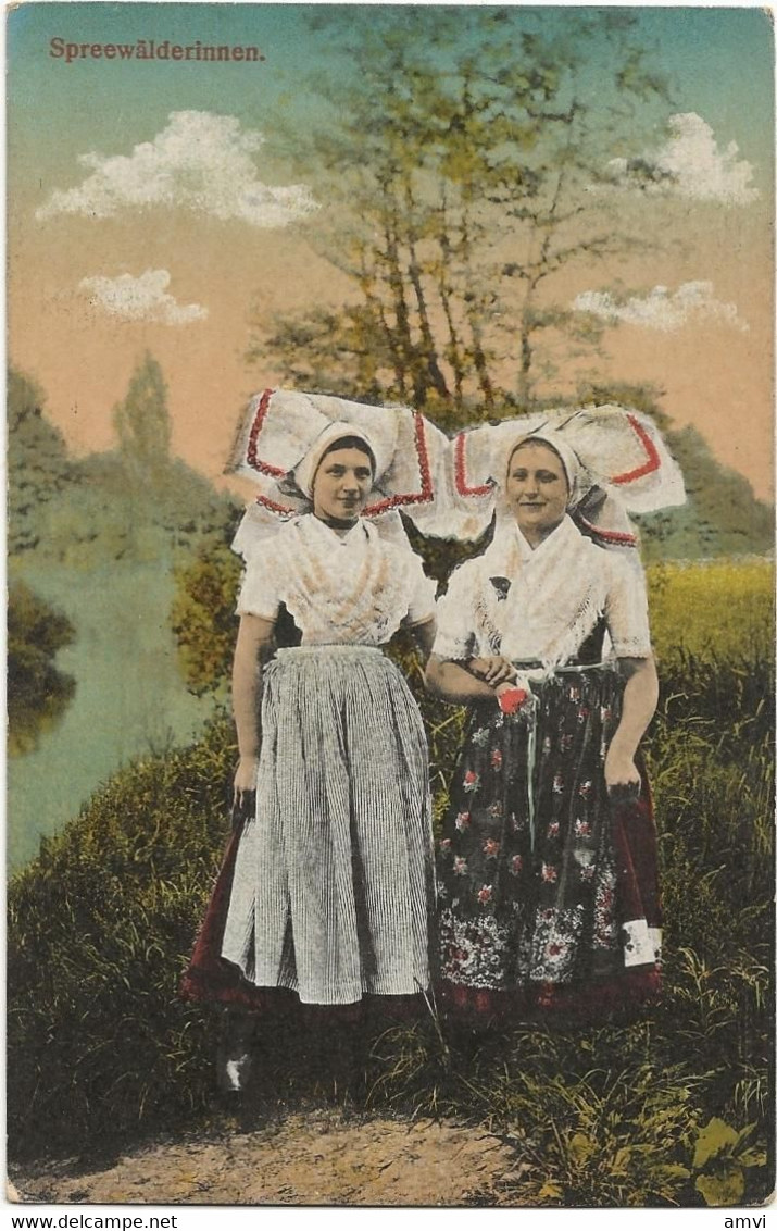 22-8-2339 AK - Spreewald - Folklore , Klederdracht - Spreewälderinnen Mädchen - Costumes