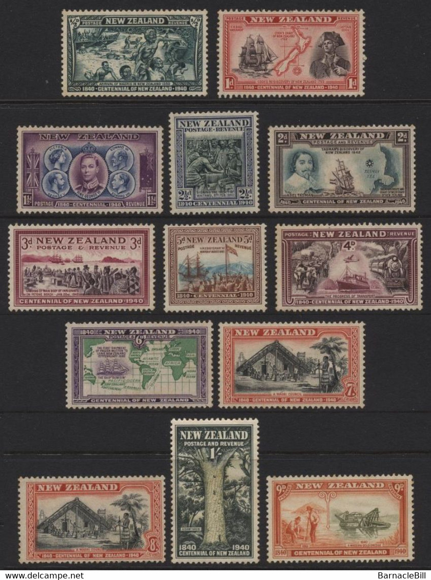 New Zealand (J05) 1940 Centenary Set. Mint. Hinged. - Ungebraucht