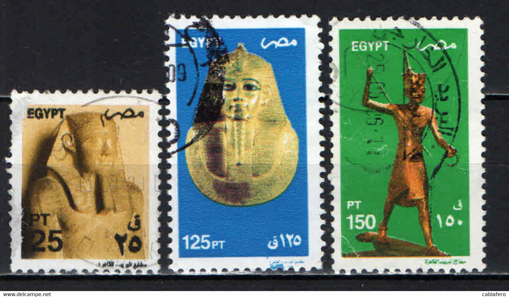EGITTO - 2000 - King Seostris, King Psusennes I And King Tutankhamen - USATI - Used Stamps