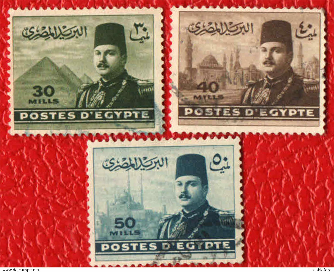 EGITTO - 1947 - King Farouk And Pyramids - USATI - Used Stamps