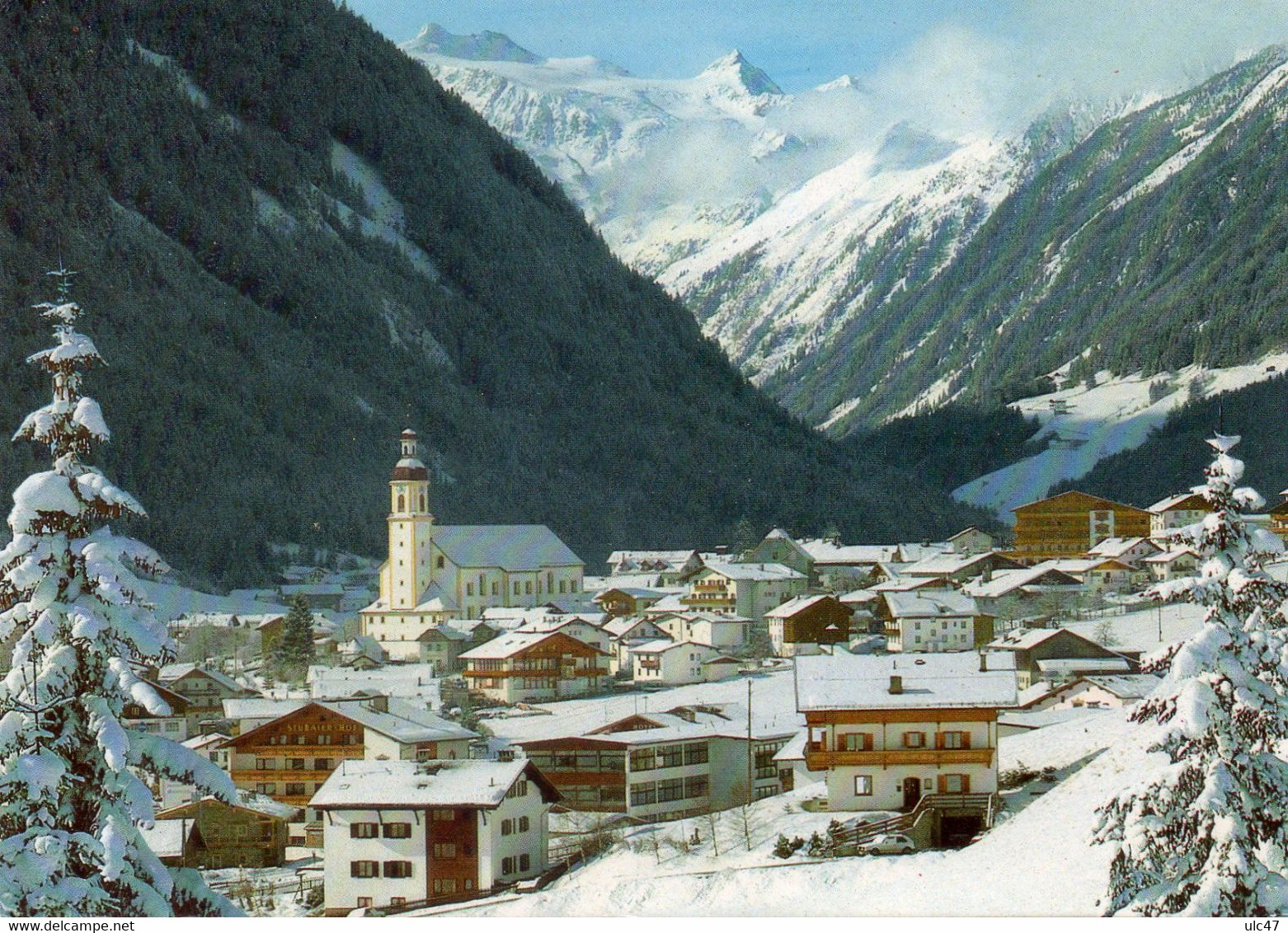 - NEUSTIFT. 1000 M.  Wintersportort Im Stubaital. Tirol.  - Blick Gegen Stubaier Gletscher - Scan Verso - - Neustift Im Stubaital