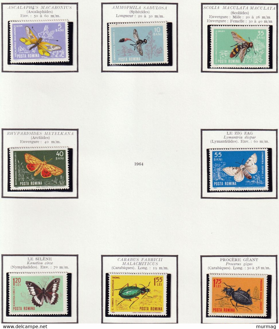 ROUMANIE (Posta Romina) - Faune, Papillons, Insectes - Y&T N° 1968-1975 - 1964 - MNH - Nuevos