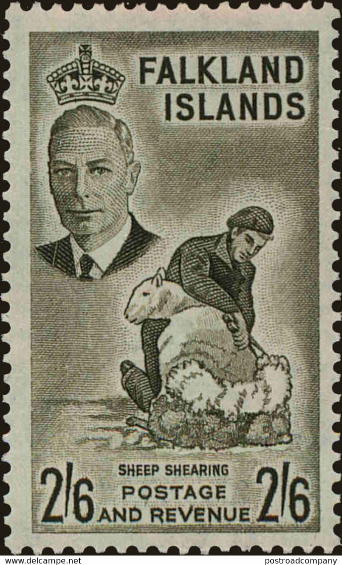 Falkland Islands Scott #117, 1952, Hinged - Falkland Islands