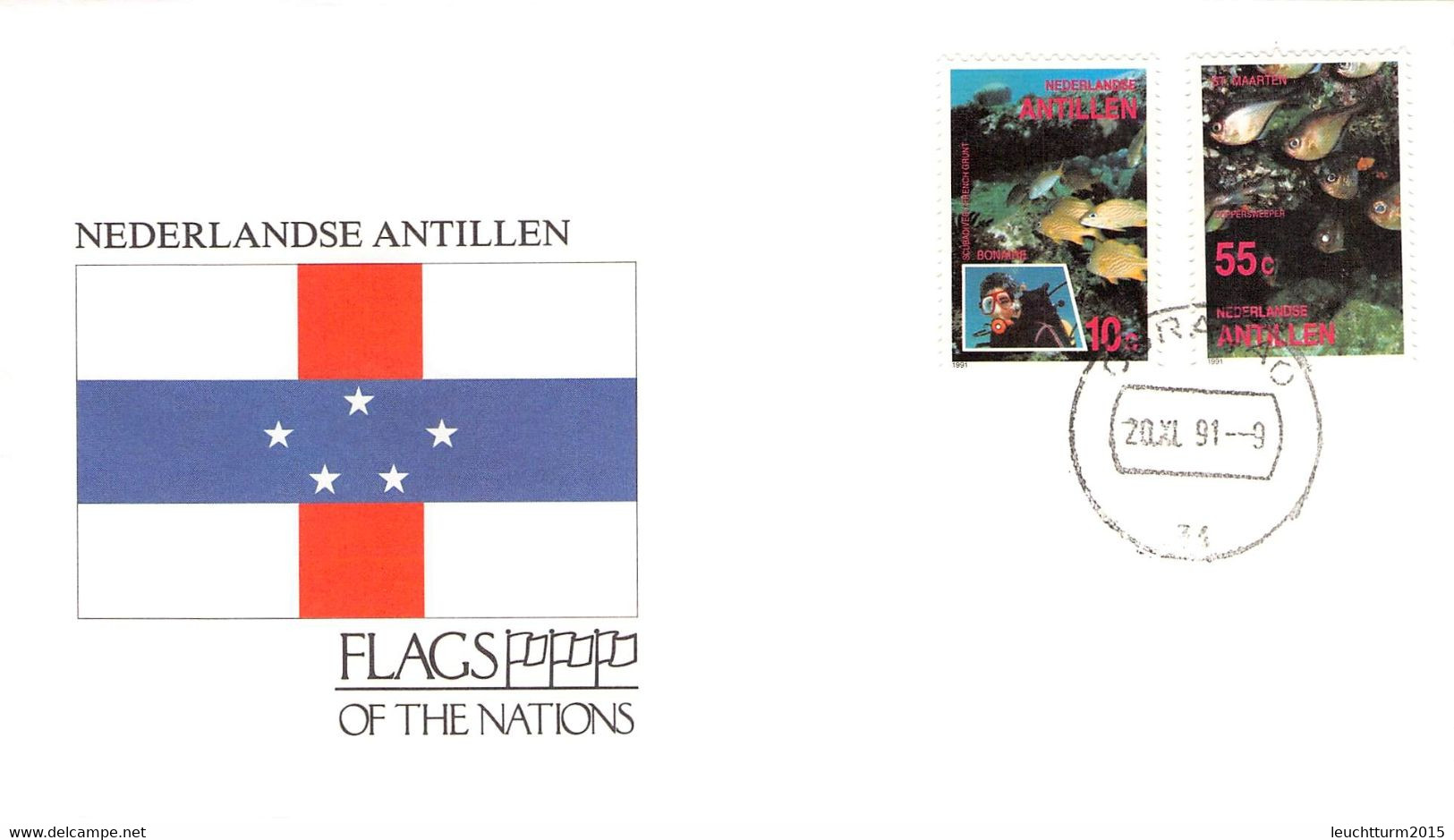 FLAGS OF THE NATIONS - COLLECTION OF COVERS FROM 43 DIFF. STATES WITH FLAGS AND STAMPS / kiste