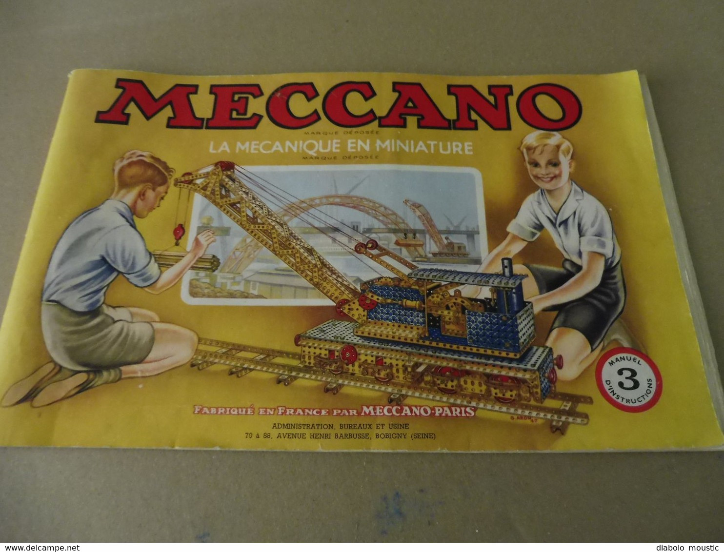 MECCANO  Manuel D'instruction N° 3 - Meccano