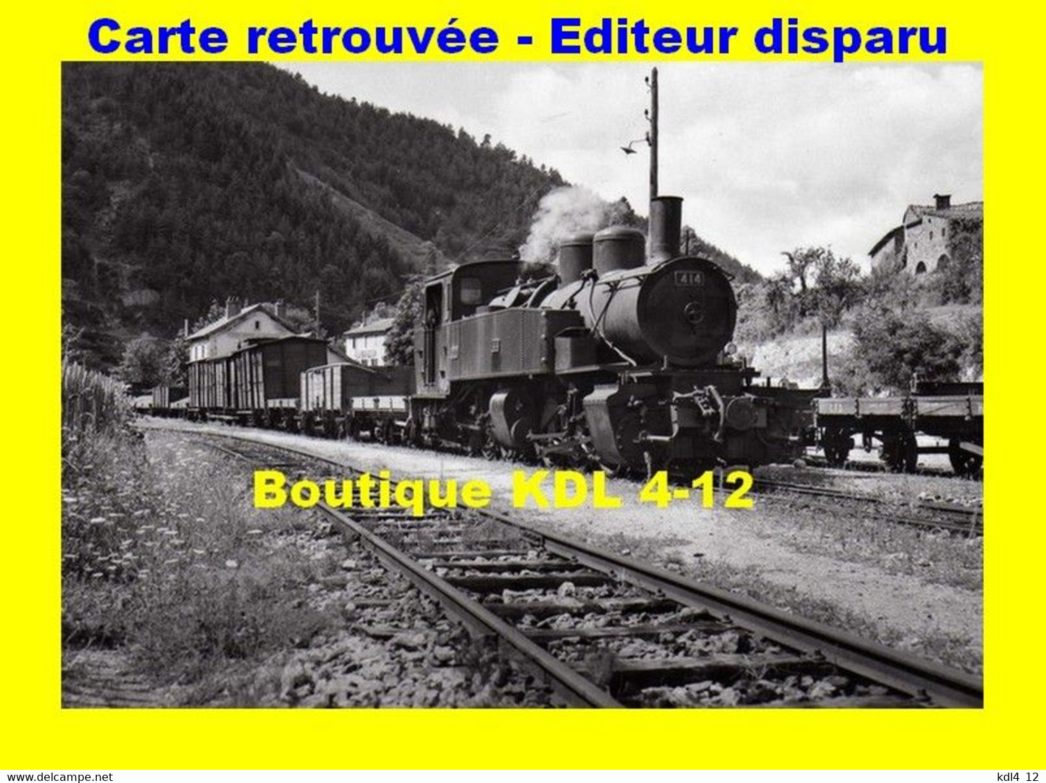 BVA 600-08 - Train - Loco 030+030 T N° 414 à SAINT-MARTIN DE VALAMAS - Ardèche - CFD Vivarais - Saint Martin De Valamas