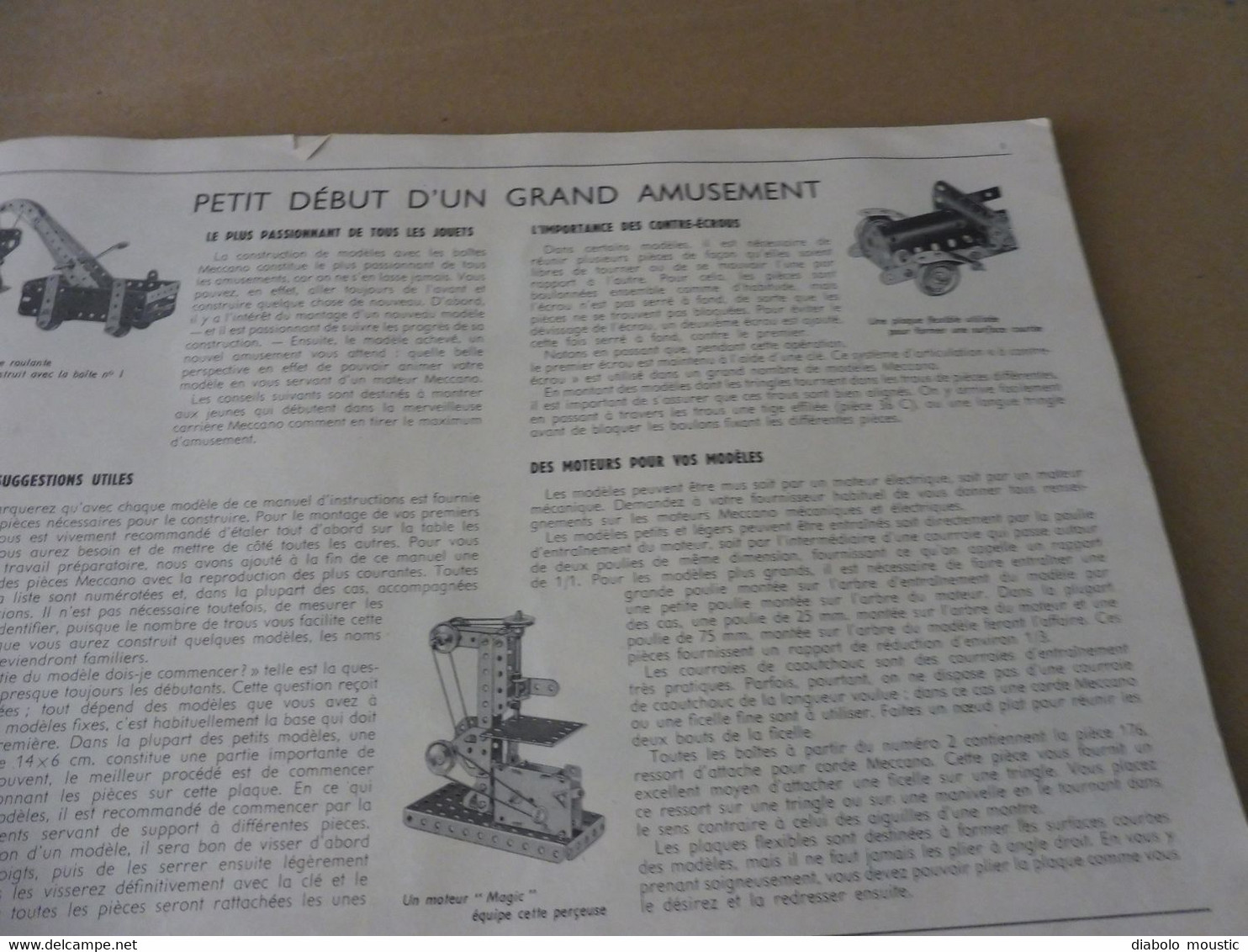 MECCANO  Manuel D'instruction N° 4 - Meccano