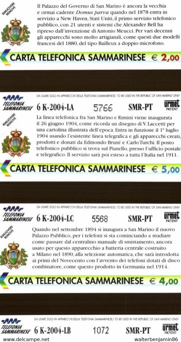 G SM 102 C&C 7102 3 SCHEDE SAN MARINO NUOVE MAGNETIZZATE 100° ANNIVERSARIO DEL TELEFONO - Saint-Marin