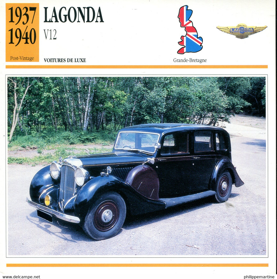 Grande Bretagne 1937-1940 - Lagonda V12 - Autos