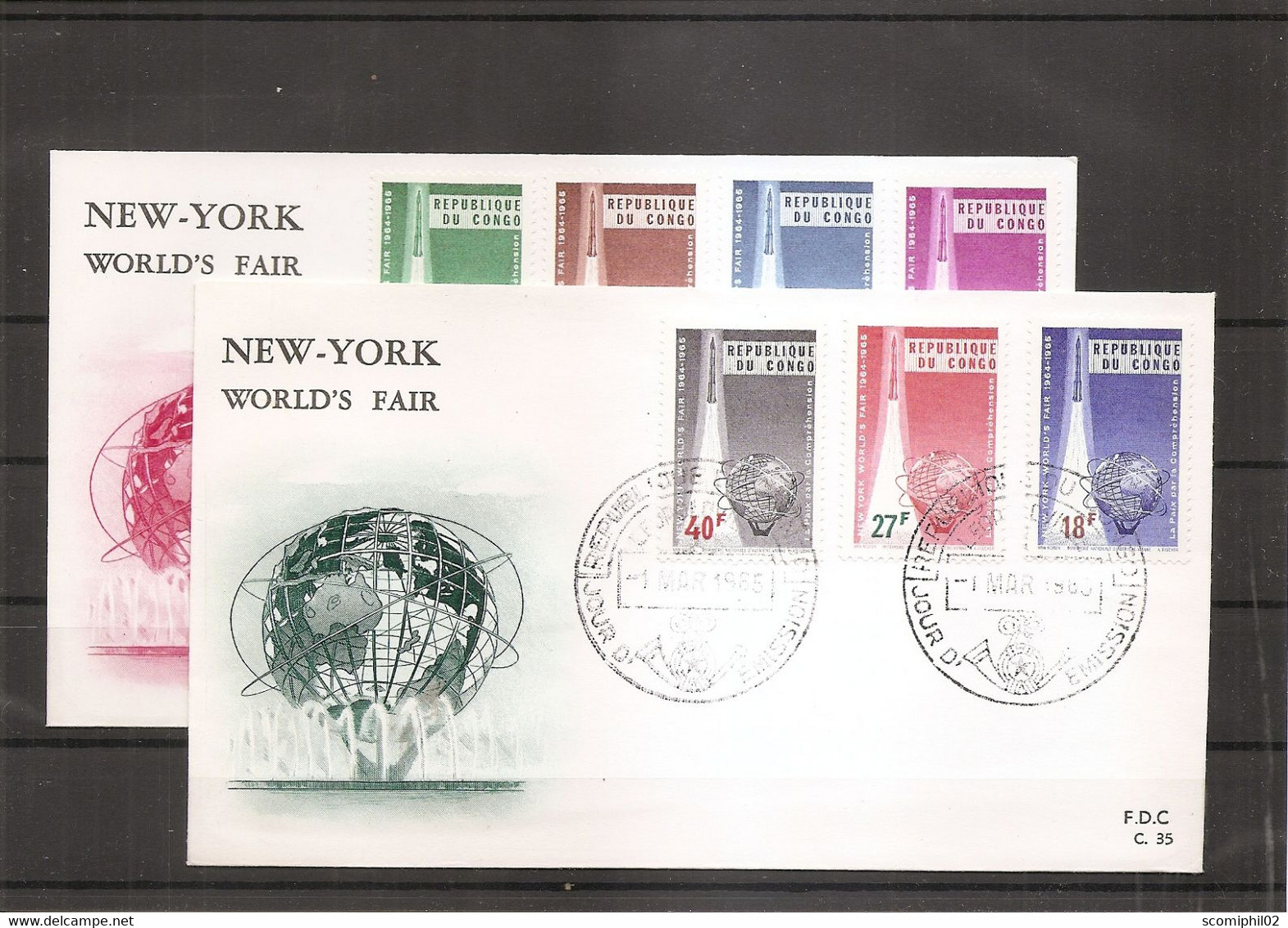 Congo - Foire De New-York  ( 2 FDC De 1965 à Voir) - FDC