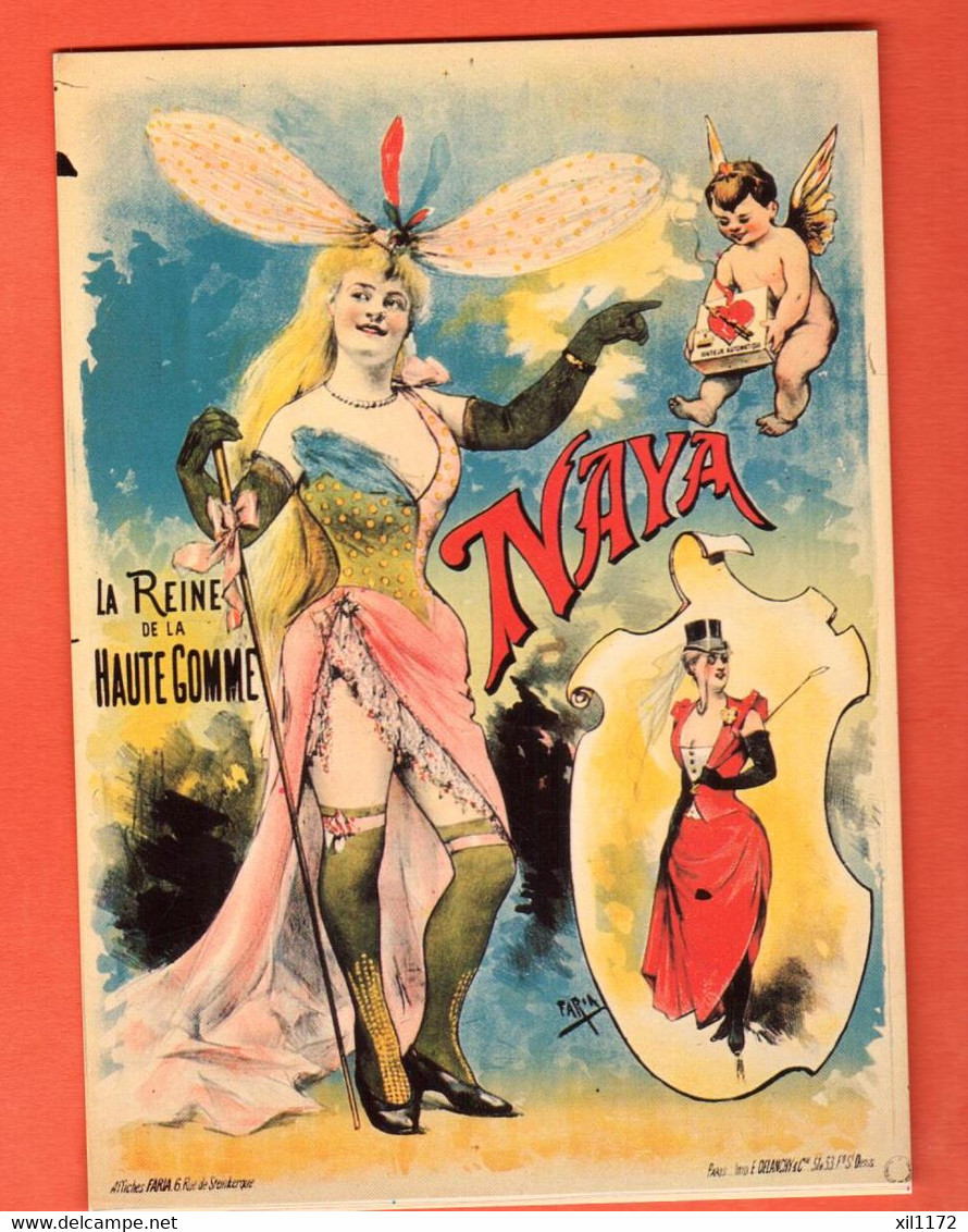 KCD-01 Repro Affiche Plakat NAYA LA REINE DE LA HAUTE COMME. Cupidon Porte-jaretelles GF NC - Cabarets