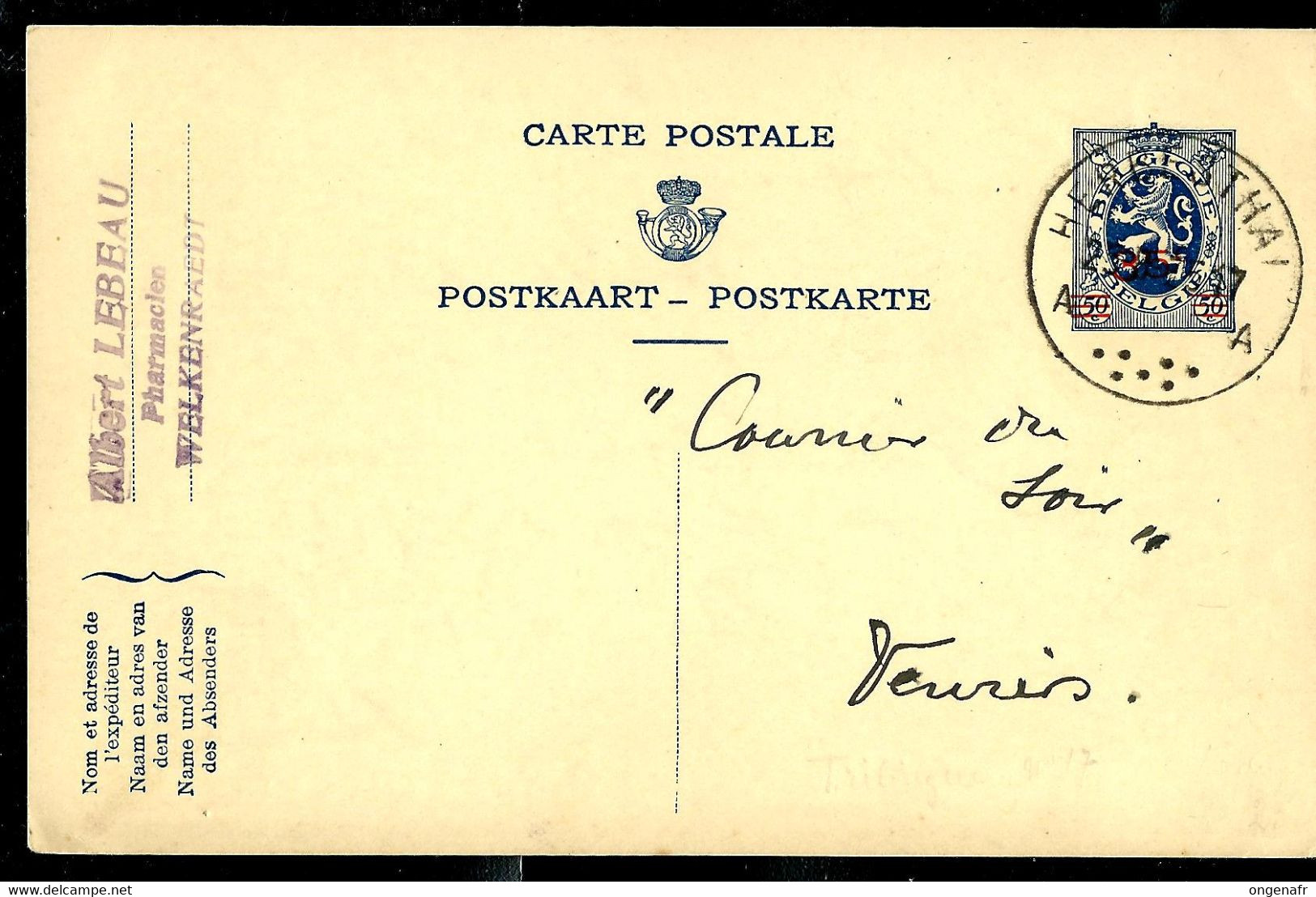 Entier Carte Postale N° 110.II.FNA. Obl. HERBESTHAL - A A - 25/08/35 - Correo Rural