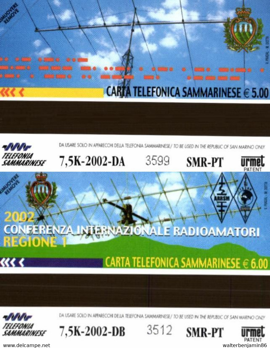 G SM 86 C&C 7086 2 SCHEDE SAN MARINO NUOVE MAGNETIZZATE RADIOAMATORI - San Marino