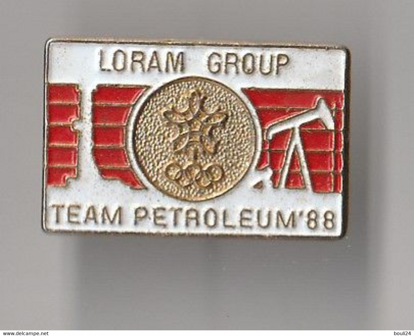 PIN'S THEME JEUX OLYMPIQUES  CALGARY 1988 SPONSOR LORAM  GROUP  TEAM  PETROLEUM - Jeux Olympiques