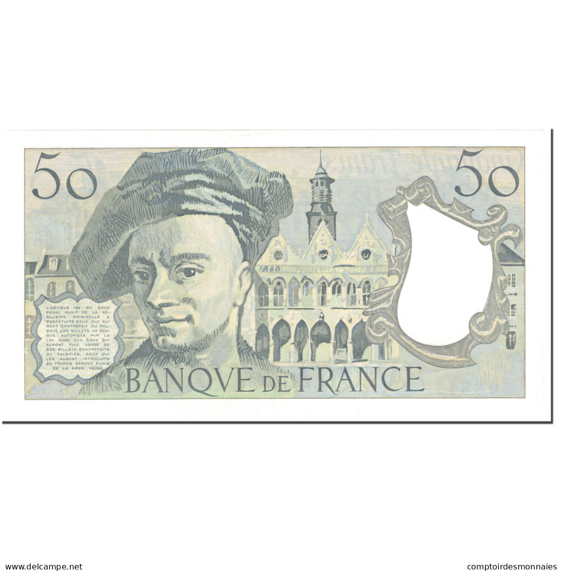 France, 50 Francs, Quentin De La Tour, 1988, Undated (1988), NEUF - 50 F 1976-1992 ''quentin De La Tour''