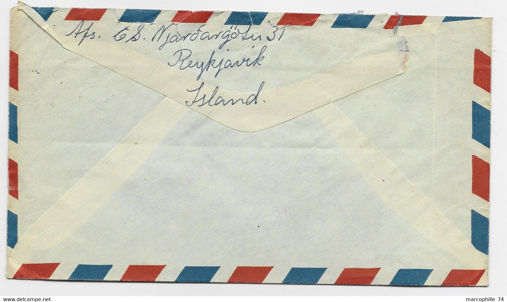 ISLAND 10AUR+20+60+90A LETTRE COVER AIR MAIL REYJAVIK AALBORG 16.10.1950 TO DANMARK - Storia Postale