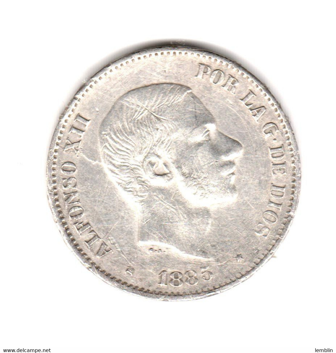 PHILIPPINES - 50 CENTIMES DE PESO 1885 ARGENT - Philippines