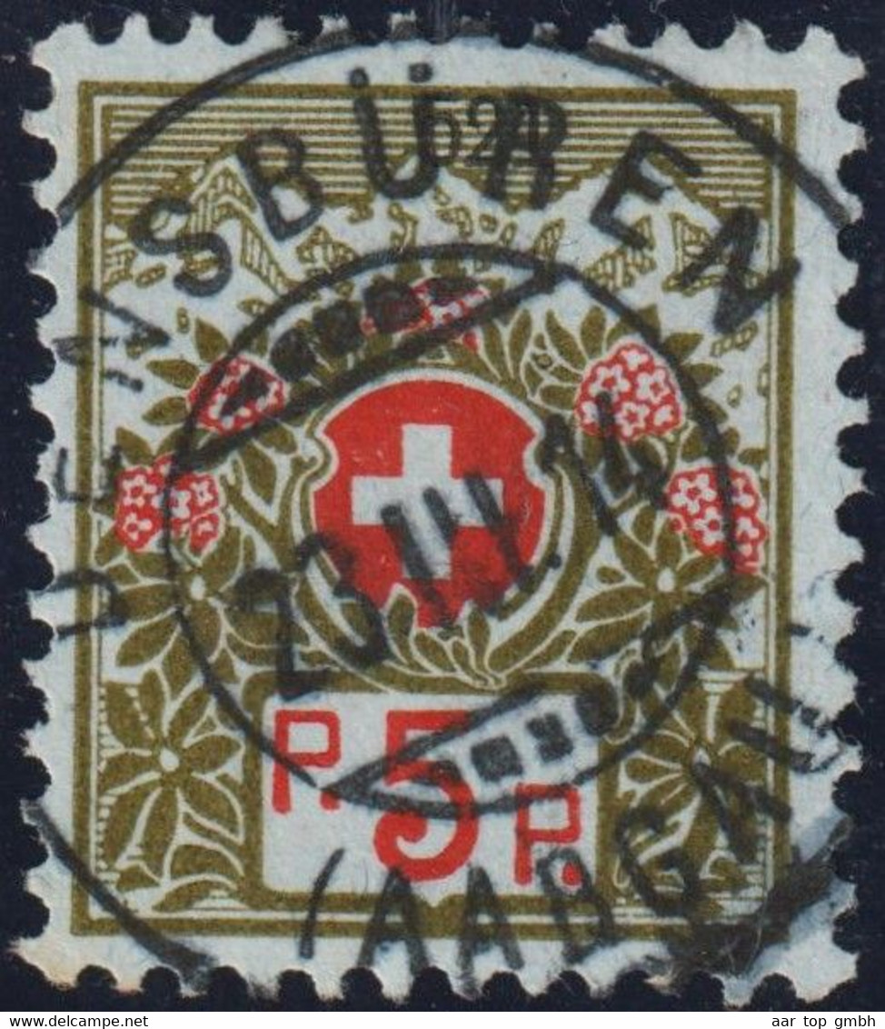 Heimat AG Besenbüren 1914-03-20 Vollstempel Auf Portofreiheit 5 Rp. Zu#4A Kl#524 - Franchigia