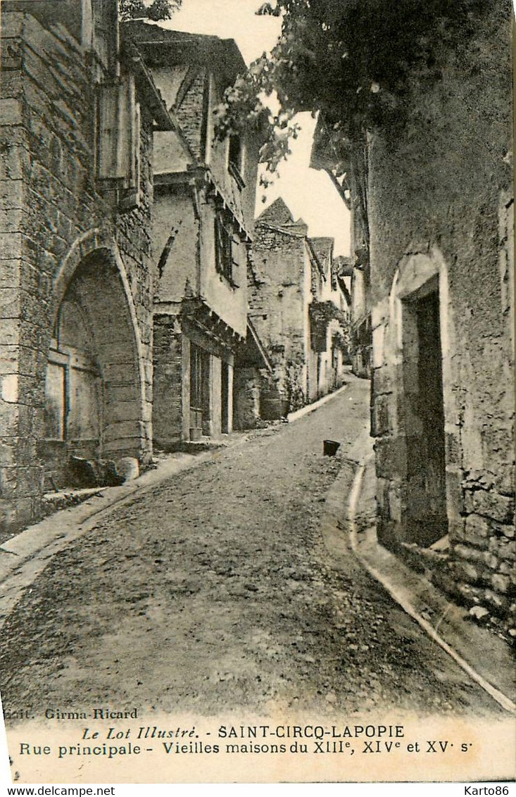 St Cirq Lapopie * La Rue Principale Du Village Et Vieilles Maisons - Saint-Cirq-Lapopie