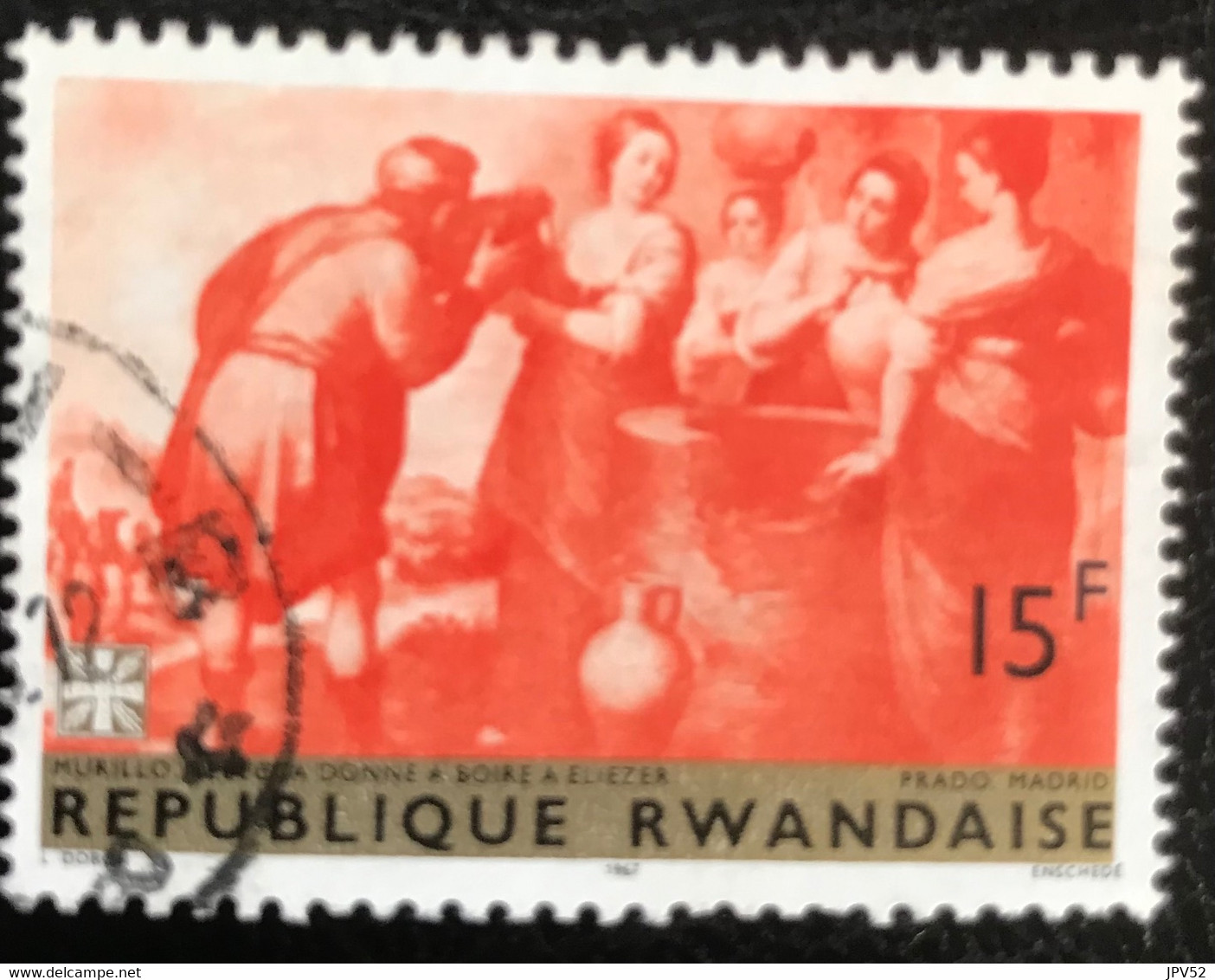 République Rwandaise - C10/51 - (°)used - 1967 - Michel 223A - Schilderijen 15-17e Eeuw - Usati