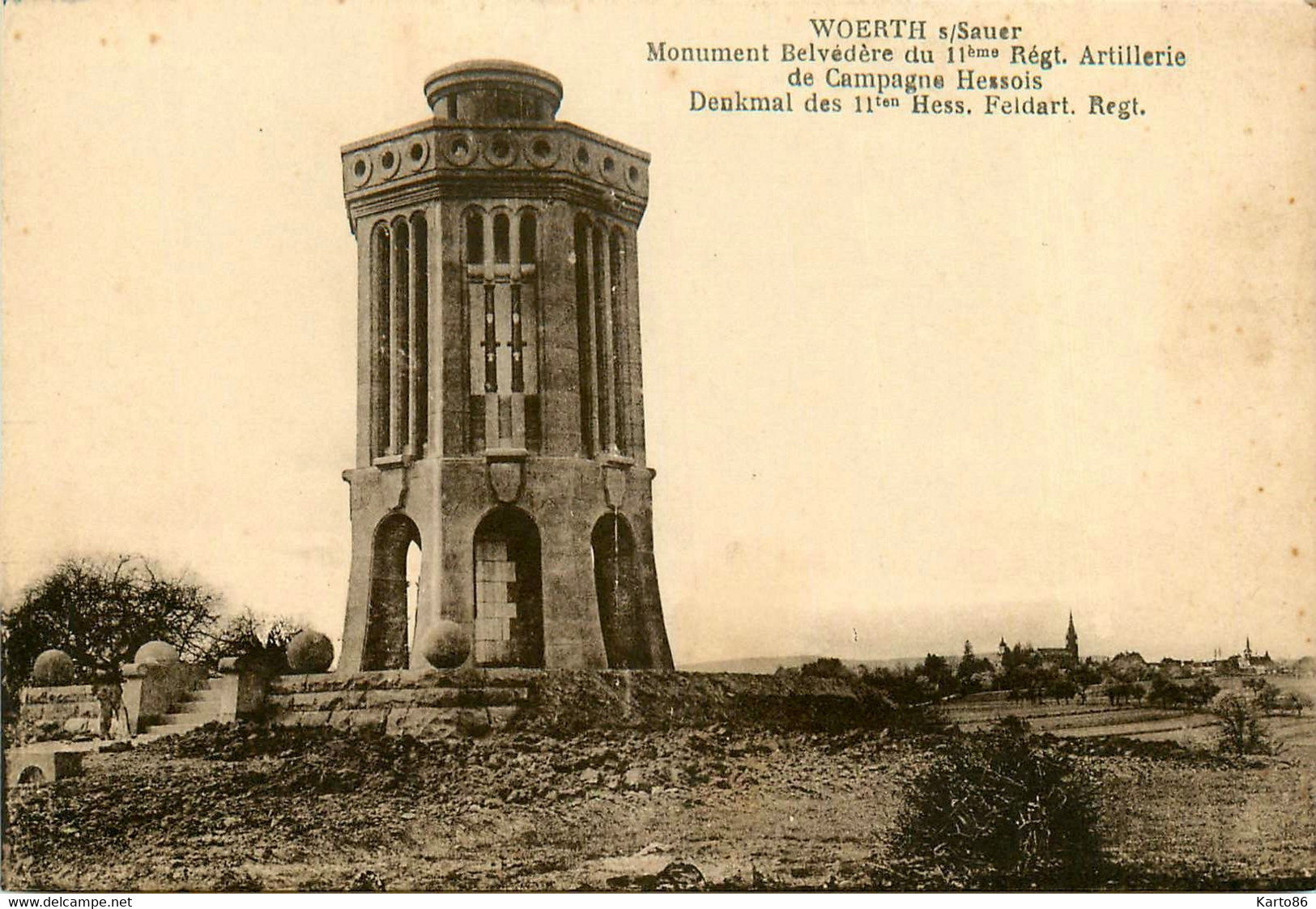 Woerth Sur Sauer * Le Monument Belvédère Du 11ème Régiment D'artillerie De Campagne Hessois - Woerth