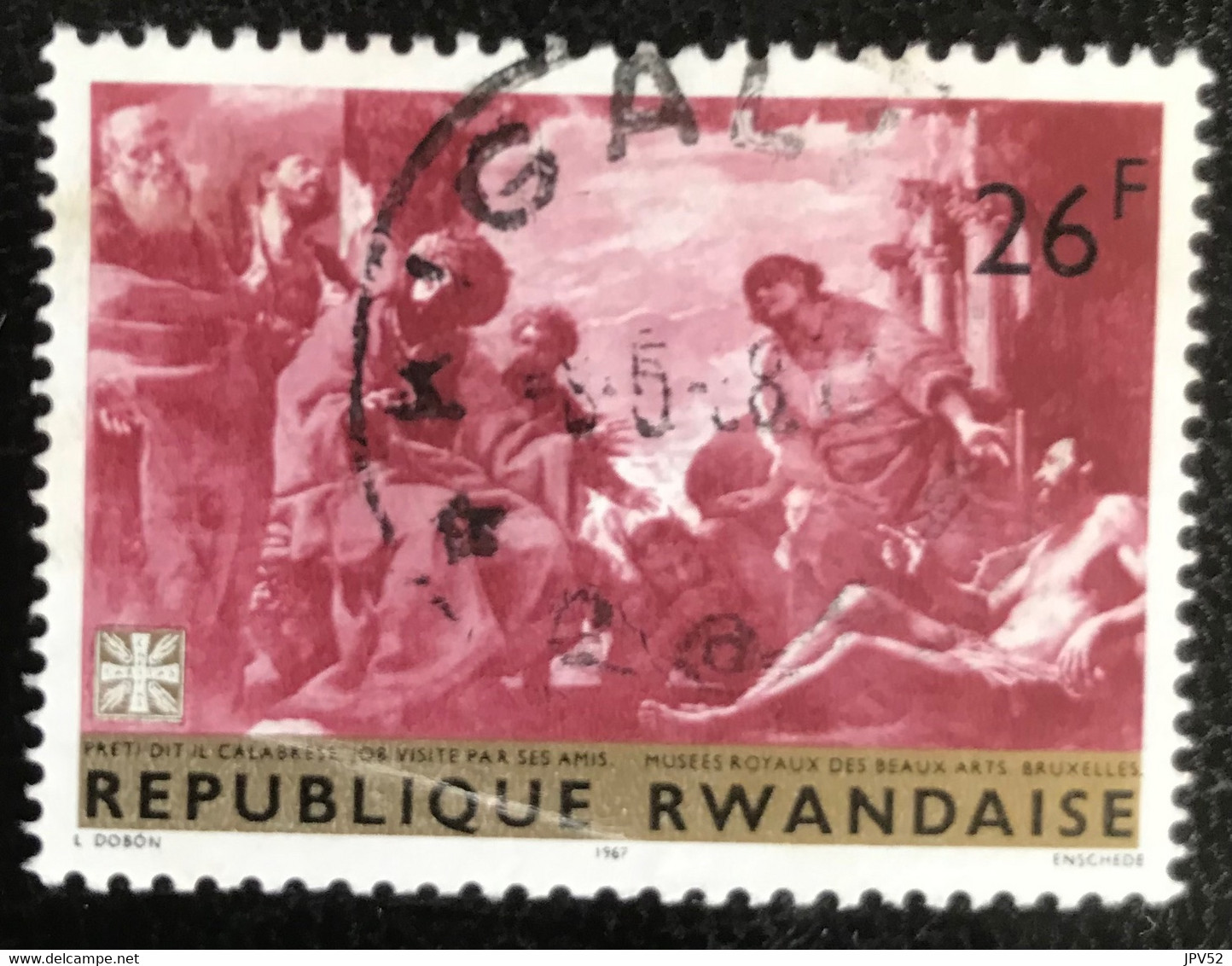 République Rwandaise - C10/51 - (°)used - 1967 - Michel 225A - Schilderijen 15-17e Eeuw - Oblitérés