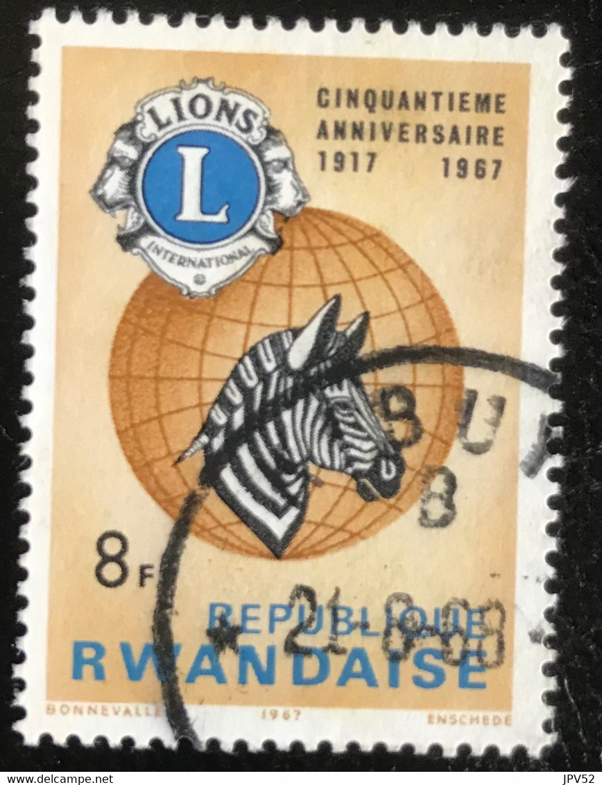 République Rwandaise - C10/51 - (°)used - 1967 - Michel 246A - 50j Lions Club International - Usati