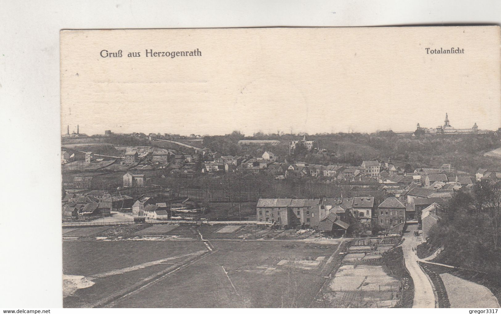 B5485) GRUSS Aus HERZOGENRATH - Totalansicht Mit HAUS DETAILS U. Straße 18.11.1915 Feldpost - Herzogenrath