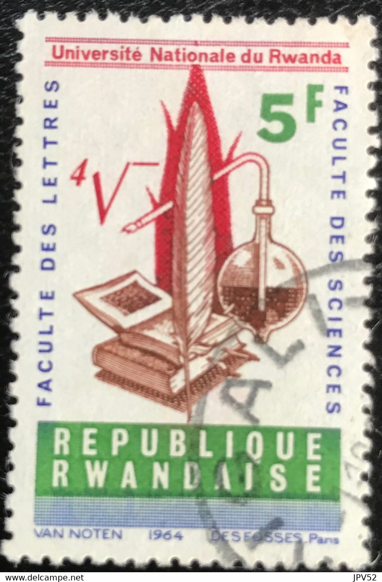 République Rwandaise - C10/52 - (°)used - 1965 - Michel 93 - Nationale Universiteit - Oblitérés