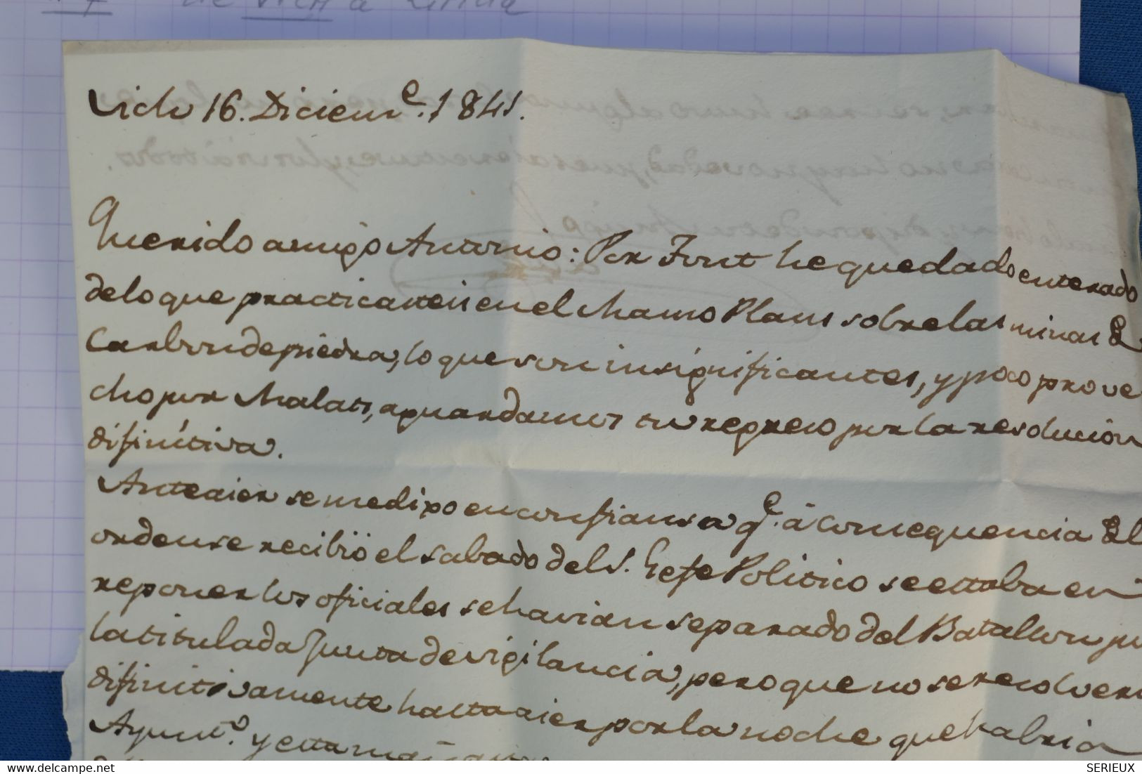 BB3 ESPANA  BELLE  LETTRE 1841  ANDALUCIA BAJA ECITA  A  LERIDA   +AFFRANCH. PLAISANT - ...-1850 Prefilatelia