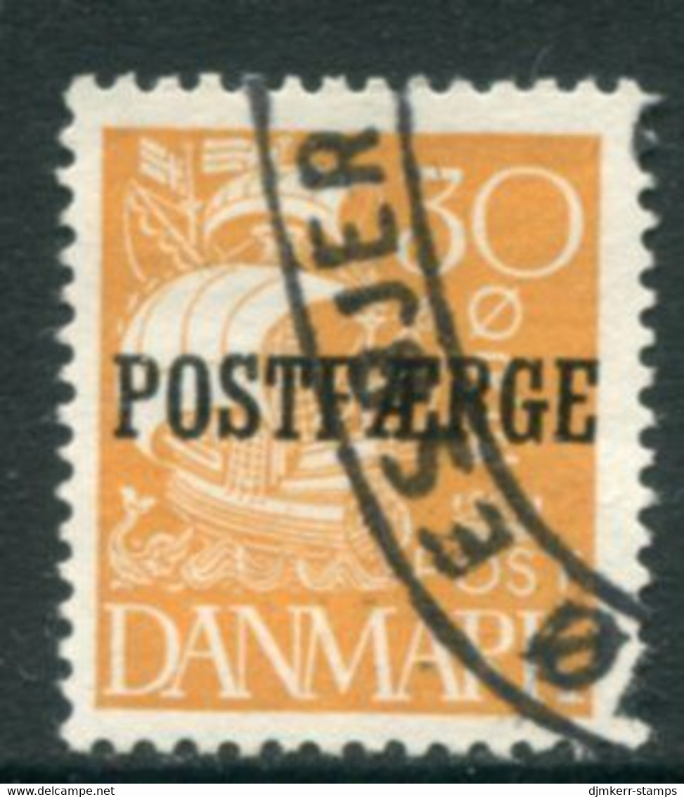 DENMARK 1927 Parcel Post Overprint On Caravel 30 Øre Definitive Used.  Michel 13 - Parcel Post