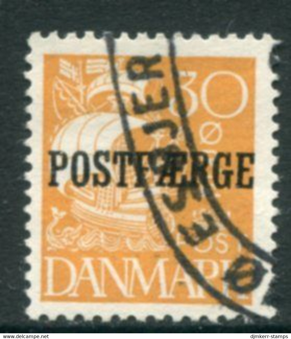 DENMARK 1927 Parcel Post Overprint On Caravel 30 Øre Definitive Used.  Michel 13 - Paquetes Postales