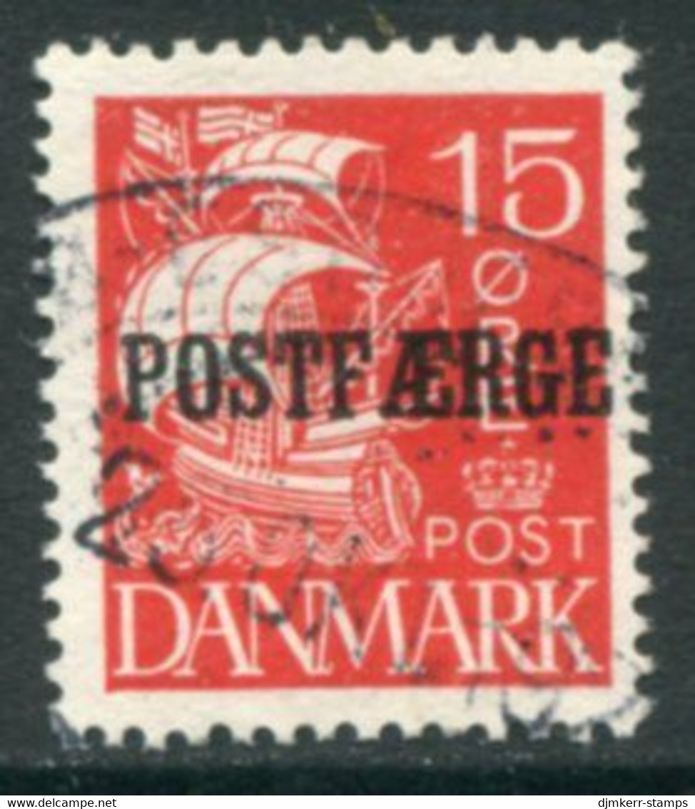 DENMARK 1927 Parcel Post Overprint On Caravel 15 Øre Definitive Used.  Michel 12 - Parcel Post